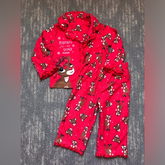 Rudolph the Red Nosed Reindeer Pajama bundle size 2T/3T - Picture 7 of 12